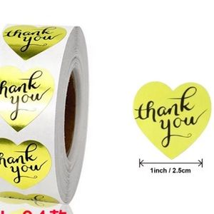 500 Thank You Labels Heart